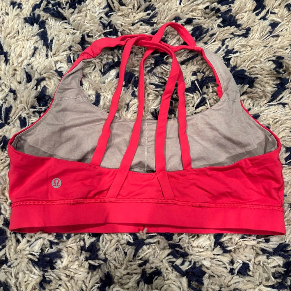 Lululemon Energy Bra - Pink Punch sports bra - size 12 - Picture 3 of 4